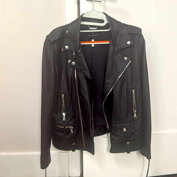 Leather biker jacket size m - Picture 1 of 6